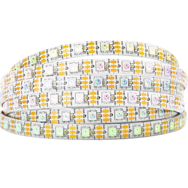 BTF-LIGHTING WS2812B Tira de luces LED 1m 5m 30LEDs/m 60LEDs/m IP30 IP65 IP67 5050SMD Direccionable individualmente PCB blanco negro flexible Tira de píxeles LED a todo color Dream Color DC5V
