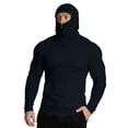 thumbnail image 4 of Havenx Mens Hoodie with Mask Uv Protection Upf 50+ Shirts Long Sleeve Thumbhole Hoodie Shirt Casual Summer Lightweight Athletic Workout Clothing,Black 3XL, 4 of 5