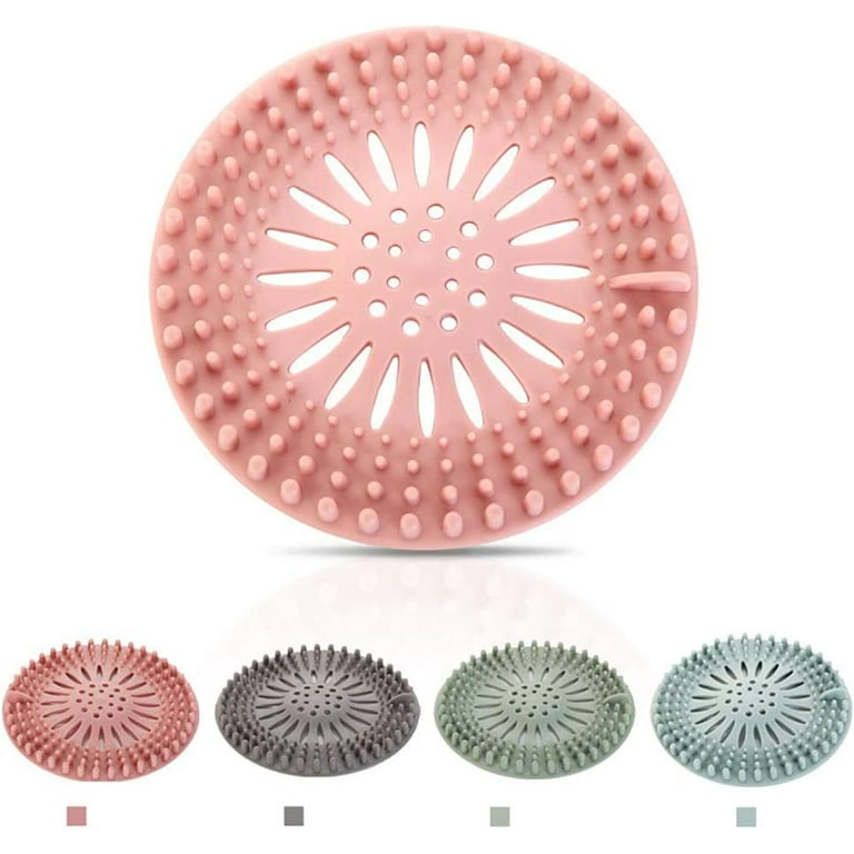 Shower Hair Drain Catcher- Shower Hair Catcher Silicone Material is Easy to  Install, Prevent Debris from Clogging The Drain Bathtub Drain Cover