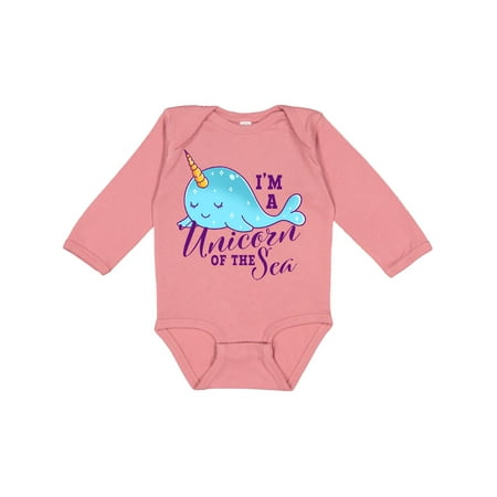 

Inktastic Cute Narwhal I m a Unicorn of The Sea Gift Baby Girl Long Sleeve Bodysuit