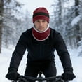 thumbnail image 3 of Ensemble de Bonnet et Foulard d'Hiver Unisexe pour Temps Froid Extrême Doublé Tricoté et Cache-Cou, 3 of 7