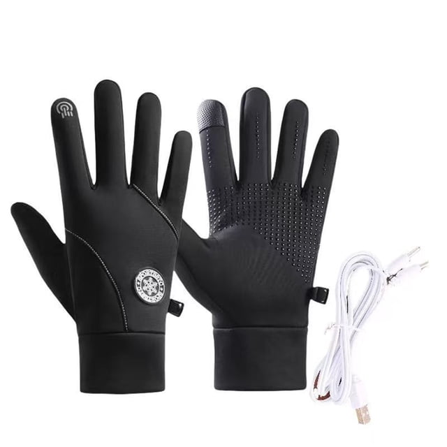 AWZXDE Thermal Gloves Heated For Outdoor Winter Sports Rechargeable Battery Powered Screen Compatible For Skiing