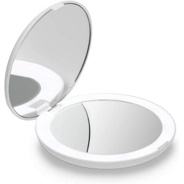 Led Lighted Travel Makeup Mirror 1x