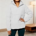 thumbnail image 2 of Womens Puffer Jackets Lightweight Quilted Pullover Jacket Padded Down Jackets White M, 2 of 6