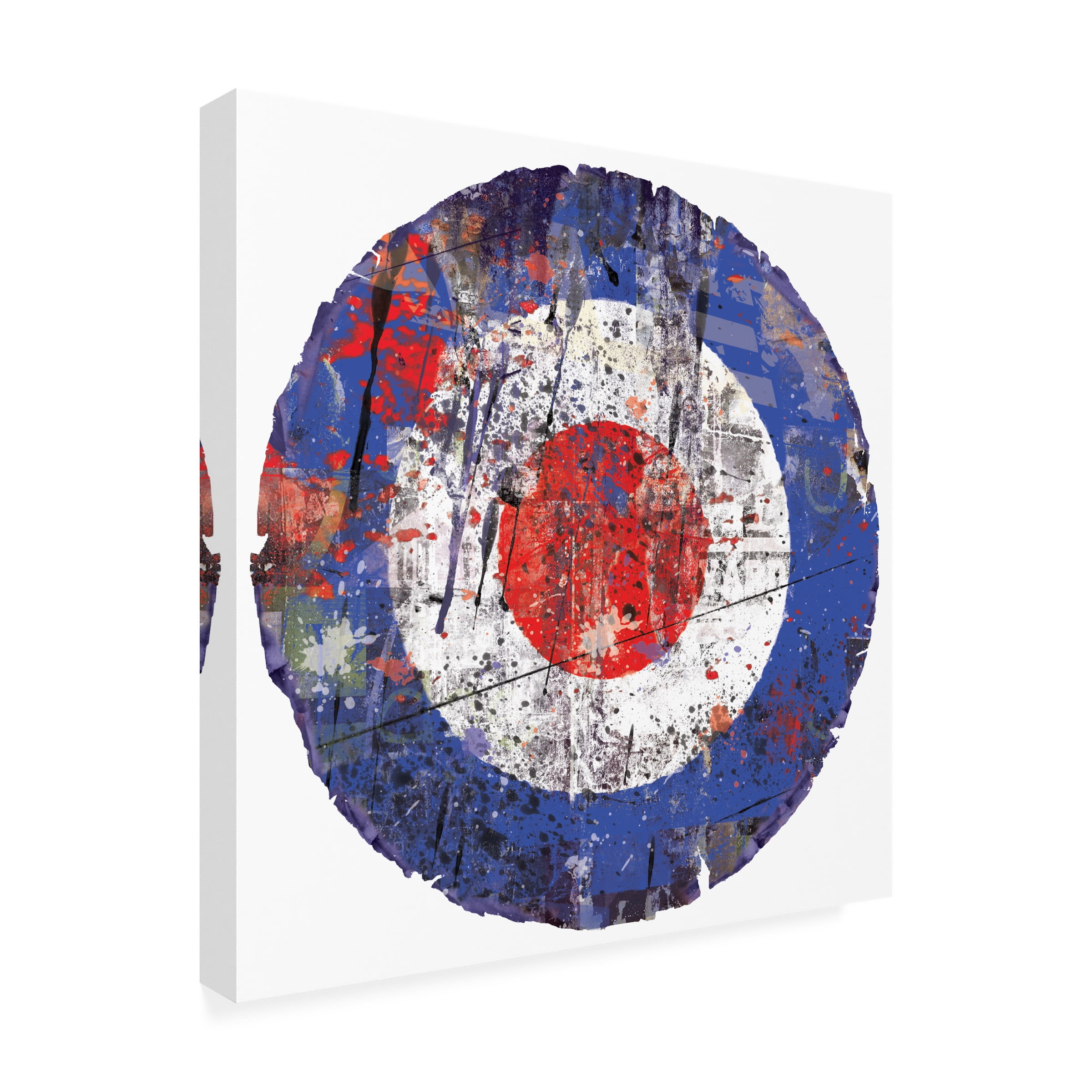 RetroPlanet 'Mod Bullseye Distressed' Canvas Art