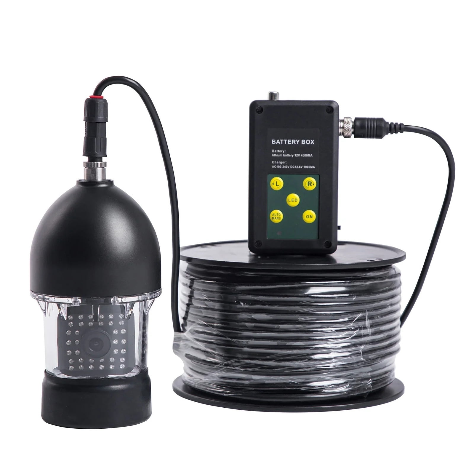 Underwater Video Fishing Finder Kit 12 Infrared 24 White LED Camera with Control and 5mm Cable ,High Accuracy Identification