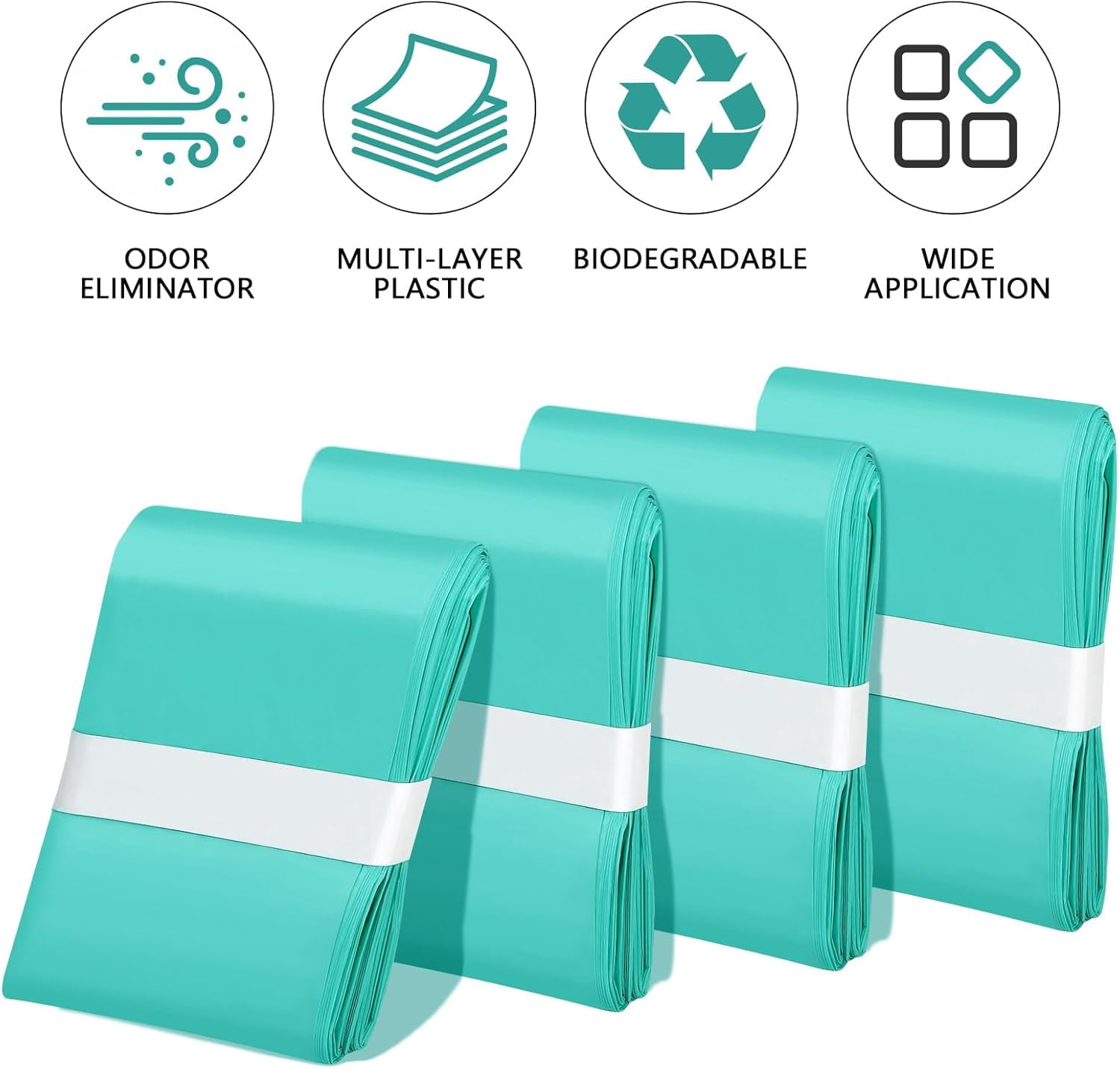 4 Pack Diaper Pail Liner Refills Bags Compatible with Akord 330 Series Adult Diaper System