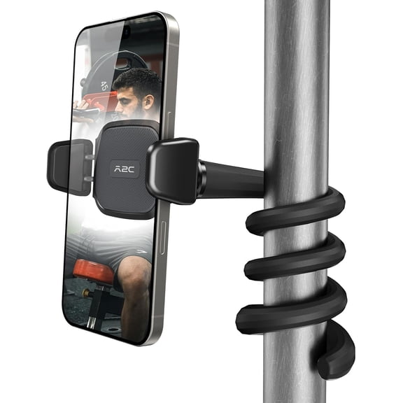 Flexible Phone Holder for Treadmill, Peloton, Stroller, Shopping Cart, Desk, Gooseneck Long Arm Phone Mount for 4.7”-6.9" Smartphones, Portable Gym Accessories Phone Holder, Gift for Men Women