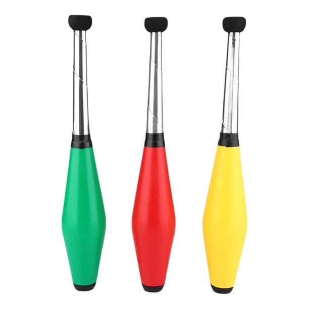 3 piezas de juguetes de malabarismo en rojo y amarillo para espectáculos de para niños principiantes, ideales para el entrenamiento en comedi