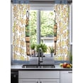 thumbnail image 2 of Easter Sheer Curtains 39 Inch Length 2 Panels Set for Living Room/Bedroom, Bunny Ears Spring Yellow Flowers Potted Plant Pastoral Kitchen Curtains Grommet Curtains Window Treatments 27.5"x39"x2, 2 of 7