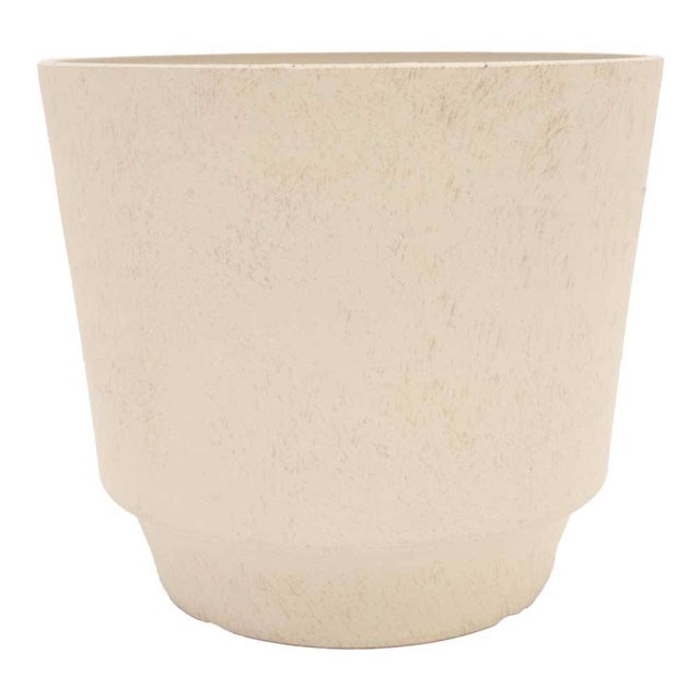 Maceta de Plástico Mainstays con Diámetro de 20.3 cm Diseño de Copa Pintada de Blanco