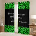 thumbnail image 2 of jejeloiu Animals Print Black Out Curtains,Chic Leopard Print Curtains Pack of 2 (42x63 Each),Green Black Bedroom Curtains For Men Women,Breathable Home Decor, 2 of 6