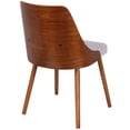 thumbnail image 4 of 30.75” Walnut Brown and Gray Anabelle Dining/Accent Chair, 4 of 6