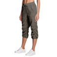 thumbnail image 6 of Capri Cargo Pants for Women High Waist Casual Loose Fit Work Capris Lightweight Quick Dry Hiking Joggers Crop Pants Gray XXL, 6 of 6
