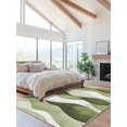 thumbnail image 2 of Sage Green Ripple Area Rug for Bedroom 2.7x5 Ft Abstract Gradient Watercolor Modern Super Soft fuzzy Throw Rug Non-Slip Fluffy Plush Indoor Floor Carpet for Living Room Nursery Home Decor, 2 of 8