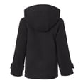 thumbnail image 4 of Cremson Boy Wool Duffle Toggle Jacket Dress Coat Scarf Hood - Black (Size 4T), 4 of 5