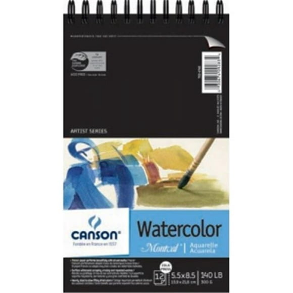Canson C100511057 5,5 x 8,5 Po Presse à Froid Aquarelle Pad Fil Supérieur