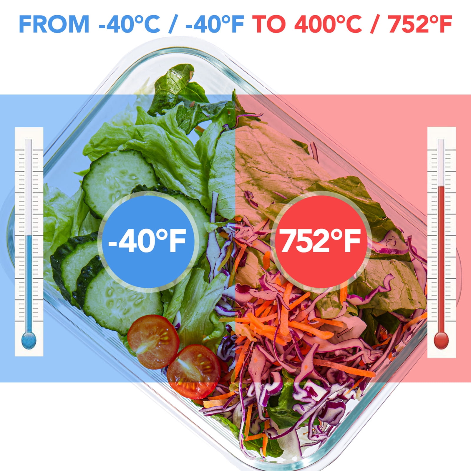 Asnews 8Pack Glass Food Storage Containers Set, Glass Meal Prep Containers with Lids, Airtight Bento Boxes, for Microwave, Oven, Freezer and Dishwasher Safe, Blue