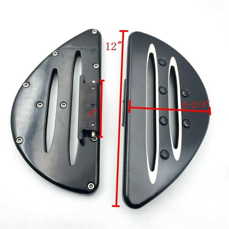 Motorcycle Passenger Floorboards - HTT Motorcycle Rare Black CNC Deep Cut Passenger Stretched Floorboards For 1986-2015 Harley Touring/ 1986-2015 Softail FL /1986-2015 Dyna FLD