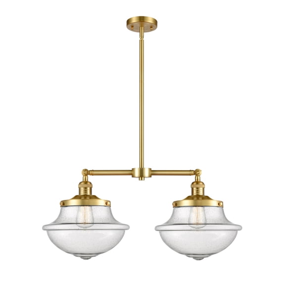 Innovations 209-SG-G544-LED Large Oxford 2 Light Chandelier part of the Franklin Restoration Collection, Satin Gold