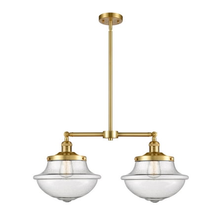 

Innovations 209-SG-G544 Large Oxford 2 Light Chandelier part of the Franklin Restoration Collection Satin Gold