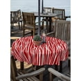 thumbnail image 2 of Outdoor Tablecloth with Umbrella Hole for Patio/Picnic/Party/Camping, Red Striped Waterproof Table Cloth Round Cover Washable, Classic Minimalist Waves Lines Pattern (Dia 54"), 2 of 8