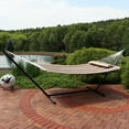 thumbnail image 5 of Sunnydaze 2-Person Quilted Polyester Spreader Bar Hammock with Stand, 450 lb Capacity - Sandy Beach, 5 of 7