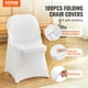 thumbnail image 2 of Fundas para sillas VEVOR, elastano elástico, plegables, 100 unidades, color blanco, 2 of 9