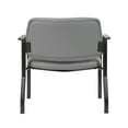thumbnail image 5 of Boss Office Products Big and Tall Antimicrobial Vinyl 500 lbs. Weight Capacity Guest Reception Chair, Grey/Black, 5 of 9