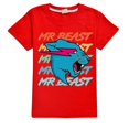 thumbnail image 1 of T-Shirts Décontractés à Manches Courtes pour Garçons Mr Beast Chat, 1 of 2