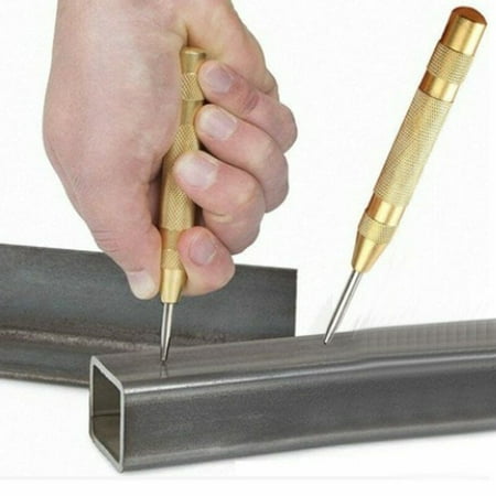 

Yesfashion 5 Inch Automatic Center Pin Punch Spring Loaded Marking Starting Holes Tool Wood Press Dent Marker Woodwork Tool Drill Bit
