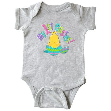 

Inktastic My First Easter- cute chick just hatched Gift Baby Boy or Baby Girl Bodysuit