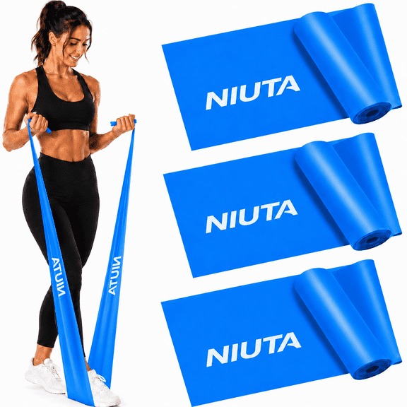 Resistance Bands, 3 Pack Exercise Bands Fitness Bands with 3 Levels, Flat Stretch Bands for Exercise, Pilates, Yoga, Physical Therapy, Home Workout Bands Resistance Set for Women & Men