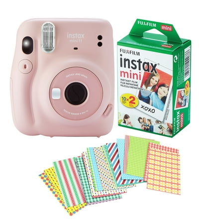 Image of Fujifilm Instax Mini 11 Camera with 20 Fuji Instant Films (Blush Pink)