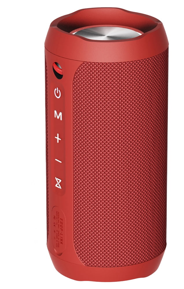 EDUPLINK Bluetooth Speakers - Portable Speaker, Waterproof, Red, M6