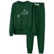 thumbnail image 1 of Gibobby Conjunto de Pantalones para Mujer Trajes informales con estampado de diente de león y , cuello redondo, manga larga y pantalones largos para mujer, pa(Verde,CH), 1 of 4