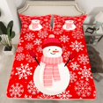 thumbnail image 2 of Homewish Xmas Snowman Snowflake 4pcs Bed Sheets for Children Boys Girls,Merry Christmas King Sheets,Happy New Year Super Cozy Sheet Set,Microfiber Bedroom Decor, 2 of 7