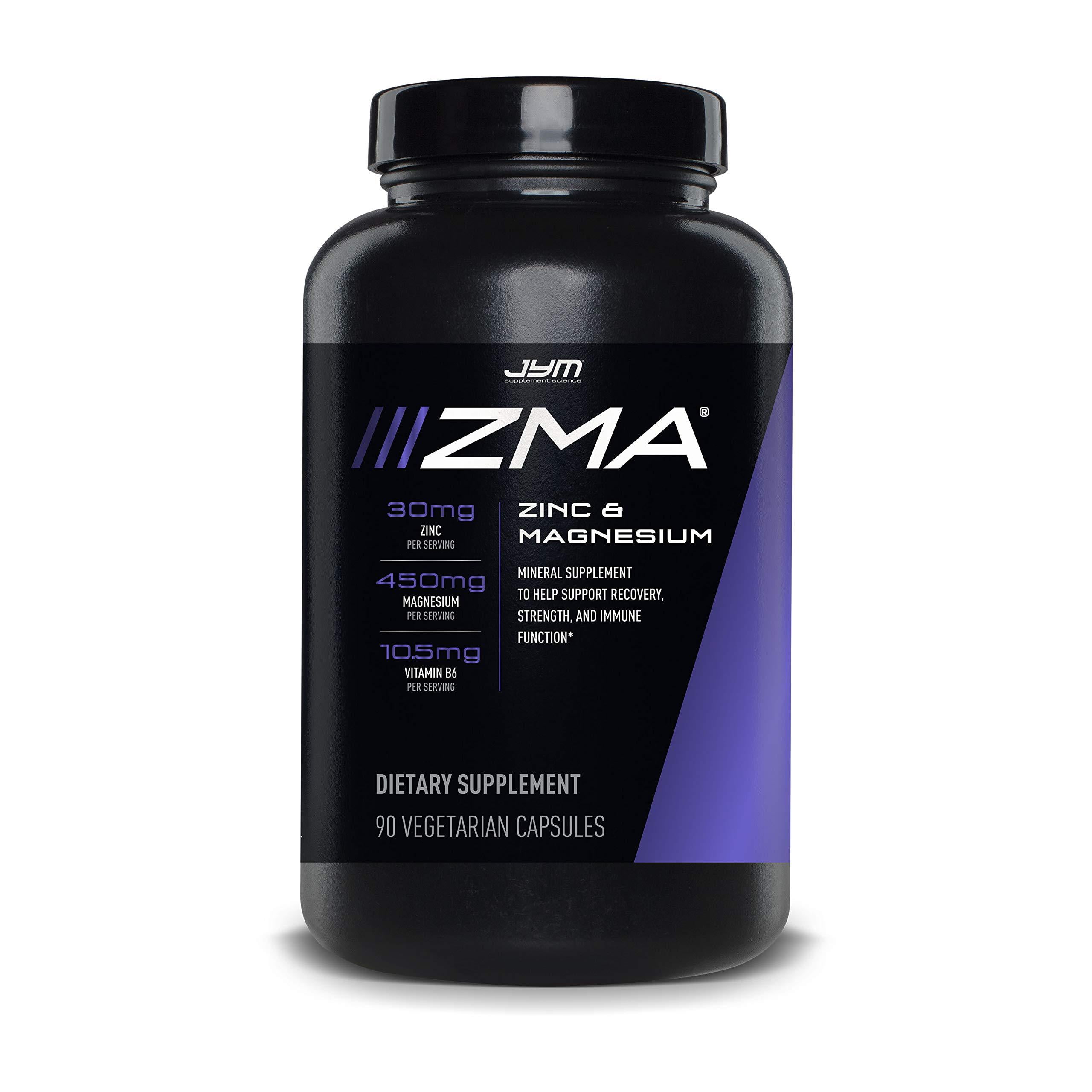 ZMA JYM Zinc/Magnesium Capsules Supplement Zinc, Magnesium and