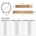 thumbnail image 2 of Correa de reloj de malla de acero inoxidable Uxcell de 12 mm con liberación rápida y correa ajustable, oro rosa, 2 of 7