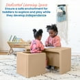 thumbnail image 3 of ECR4Kids Tri-Me Table and Cube Chair Play Set, Multipurpose Furniture, Sand, 3-Piece, 3 of 8