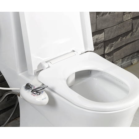 LUXE Bidet NEO 320 - Hot and Cold Water Bidet Attachment, Self-Cleaning, Rear and Feminine Wash White