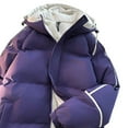thumbnail image 3 of safuny Men's Puffer Hooded Jacket Winter Warm Coats Long Sleeve Full Zip Up Lightweight Quilted Down Jackets Men's Casual Stylish Jackets Purple XL, 3 of 3