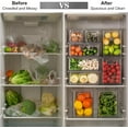 thumbnail image 4 of Taiuloo 3 Pack Stackable Fridge Organizer Drawers, BPA-Free Fruit & Vegetable Storage Containers for Fridge, Clear Freezer Organizer Bins, Kitchen Pantry Cabinet & Bathroom Vanity Organization, 4 of 7