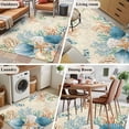 thumbnail image 5 of 3'x5' Rug for Living Room Bedroom, Beige Beach Coastal Washable Area Rugs Non-Slip Carpet Mats, Summer Nautical Coral Shell Botanical Indoor Low Pile Area Rug Runner for Kitchen, Mudroom, 5 of 8