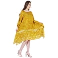 thumbnail image 2 of Moomaya Printed Cold Shoulder Kaftan Cover Up For Women Sundress Caftan Dress, 2 of 6