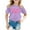 Purple, variant on Toddler Girls Casual Print Round Neck Loose Short Sleeve T Shirt Top Summer T-Shirts Pink,2-3T Girls Graphic Tees