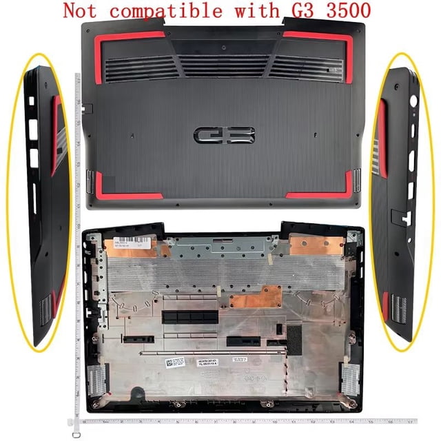 New For Dell Series G3 3590 3500 LCD top case/Bezel Cover/Palmrest Upper Case/Bottom Base Keyboard black red D shell