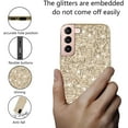 thumbnail image 3 of Compatible with Samsung S22 Case Glitter Shockproof, for Samsung Galaxy S22 Phone Case Bling Sparkly Soft TPU and PC Silicone Shiny Girl Women Thin Protective Cover (Gold), 3 of 14