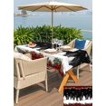 thumbnail image 4 of Outdoor Tablecloth with Umbrella Hole and Zipper, Christmas Black Rectangle Table Cloth 52x70 Inch Waterproof Tablecloth, White Xmas Tree Forest Poinsettia Buffalo Plaid Picnic Table Cover for Patio, 4 of 7