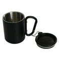 thumbnail image 5 of Portable Carabiner Hook Handle Mug with Lid Outdoor Travel Coffee Mug Camping Hiking Cup Lightweight Insulated Mug, 5 of 6